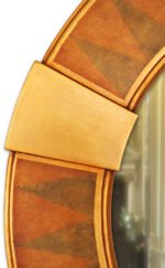 Round Art Deco Key Stone Wall Mirror - Image 3