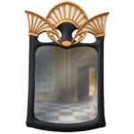 Art Deco Wall Mirror with Fan Detail