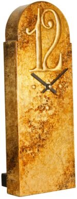 Small Mantel in Marbled Gold & Large 12 dial - Image 2