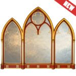 Lancet Triptych Gothic Overmantle