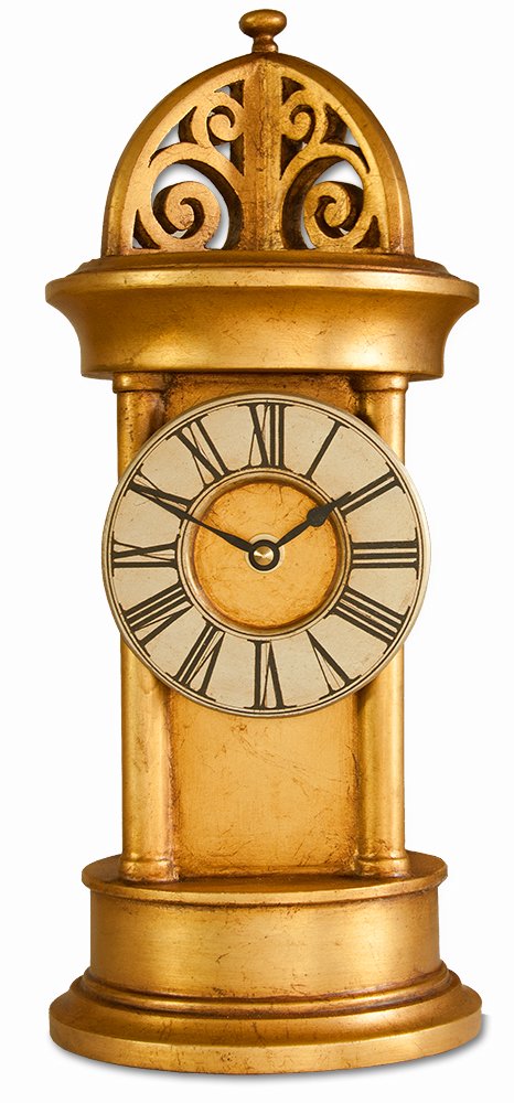 small-rotunda-style-gothic-mantel-clock-in-gold-and-silver-leaf-1.jpg Small Rotunda Carriage Clock - Image 1
